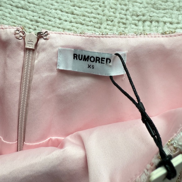 NWT Rumored Pink Tweed Mini Skirt - Picture 5 of 5